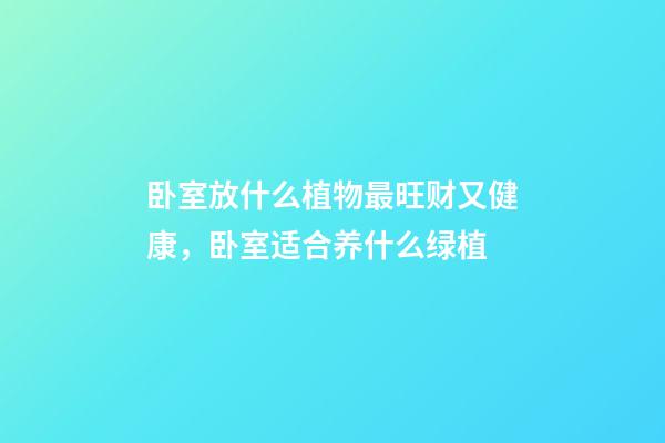 卧室放什么植物最旺财又健康，卧室适合养什么绿植