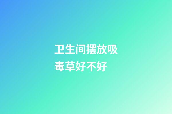 卫生间摆放吸毒草好不好