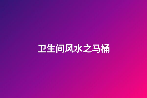 卫生间风水之马桶