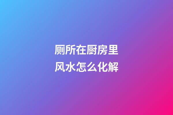 厕所在厨房里风水怎么化解