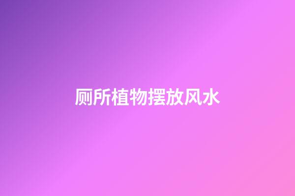 厕所植物摆放风水