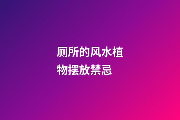 厕所的风水植物摆放禁忌