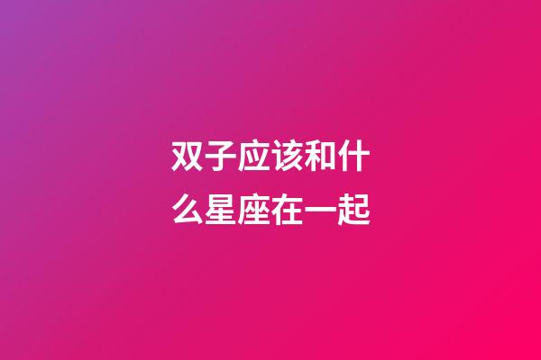 双子应该和什么星座在一起-第1张-星座运势-玄机派