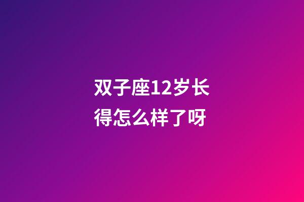 双子座12岁长得怎么样了呀-第1张-星座运势-玄机派