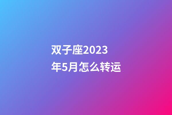 双子座2023年5月怎么转运-第1张-星座运势-玄机派