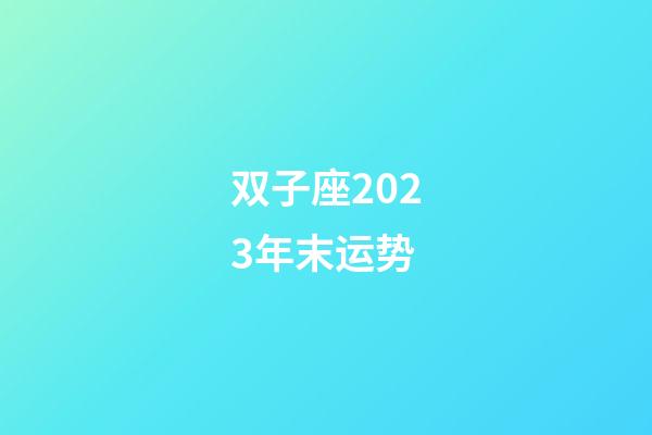 双子座2023年末运势-第1张-星座运势-玄机派