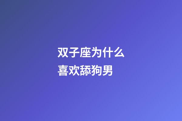 双子座为什么喜欢舔狗男-第1张-星座运势-玄机派