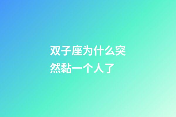 双子座为什么突然黏一个人了-第1张-星座运势-玄机派