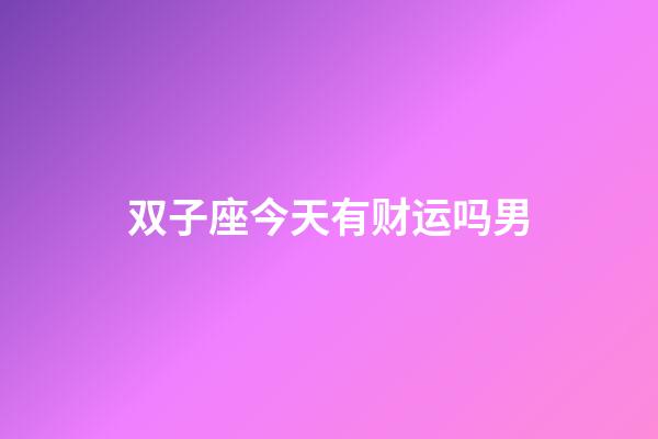 双子座今天有财运吗男-第1张-星座运势-玄机派