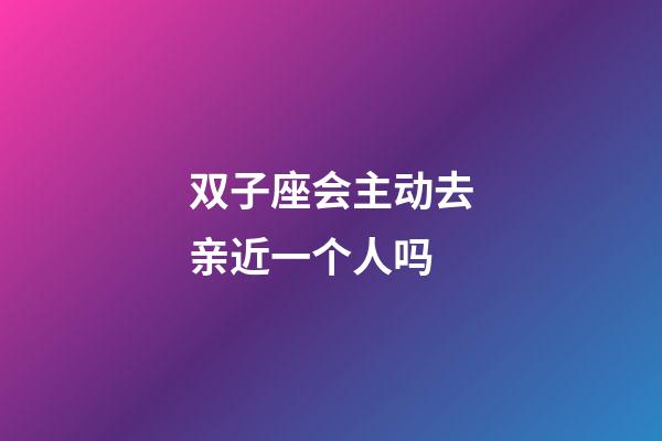 双子座会主动去亲近一个人吗-第1张-星座运势-玄机派