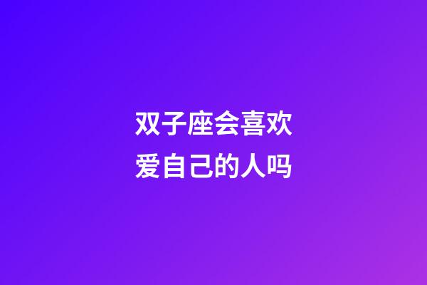 双子座会喜欢爱自己的人吗-第1张-星座运势-玄机派