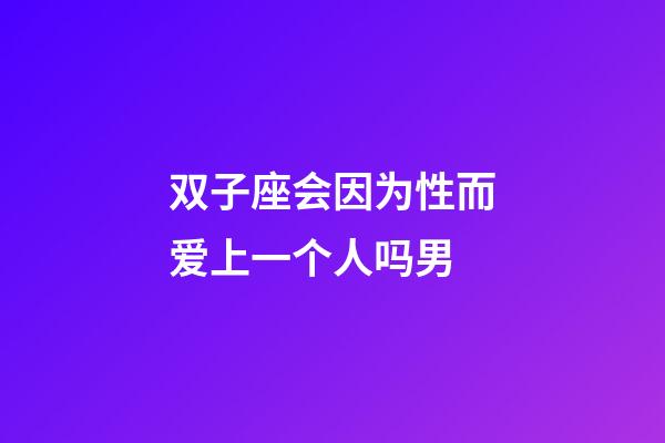 双子座会因为性而爱上一个人吗男-第1张-星座运势-玄机派