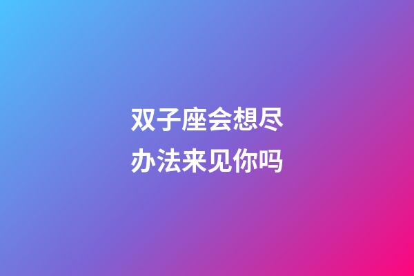 双子座会想尽办法来见你吗-第1张-星座运势-玄机派