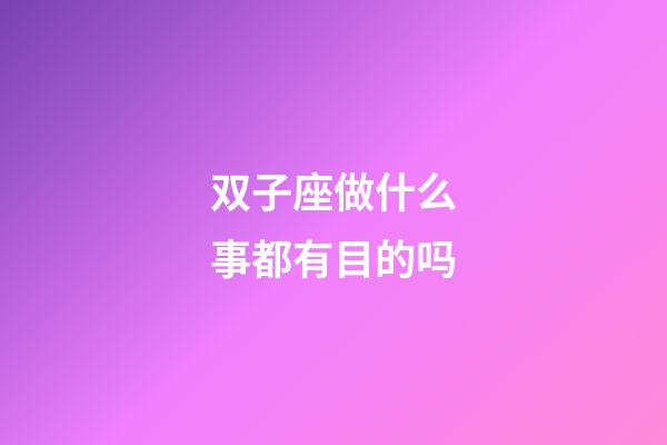 双子座做什么事都有目的吗-第1张-星座运势-玄机派