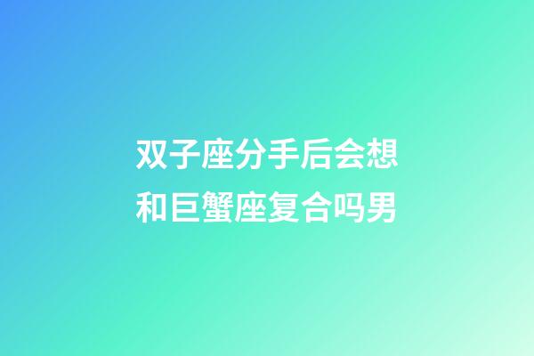 双子座分手后会想和巨蟹座复合吗男-第1张-星座运势-玄机派