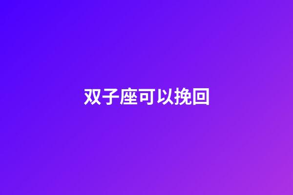 双子座可以挽回-第1张-星座运势-玄机派