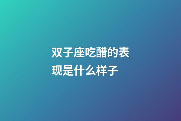 双子座吃醋的表现是什么样子-第1张-星座运势-玄机派