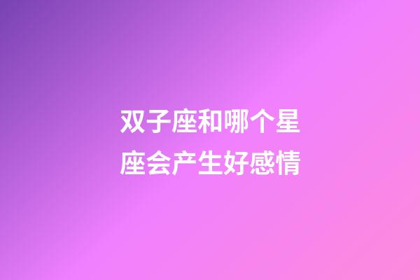 双子座和哪个星座会产生好感情-第1张-星座运势-玄机派