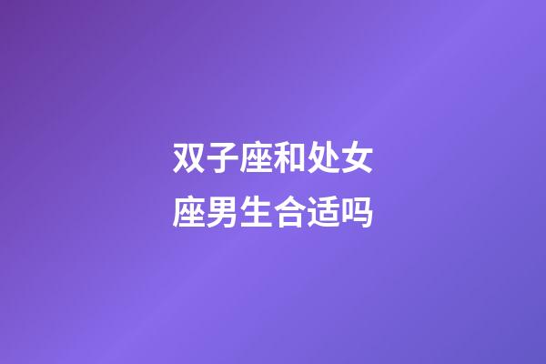 双子座和处女座男生合适吗-第1张-星座运势-玄机派