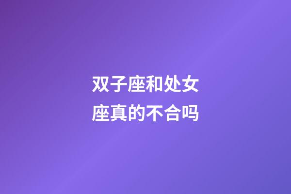 双子座和处女座真的不合吗-第1张-星座运势-玄机派