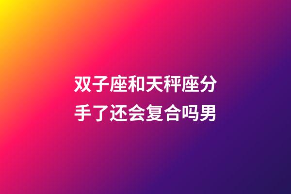 双子座和天秤座分手了还会复合吗男-第1张-星座运势-玄机派