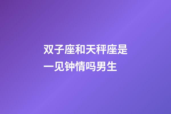 双子座和天秤座是一见钟情吗男生-第1张-星座运势-玄机派