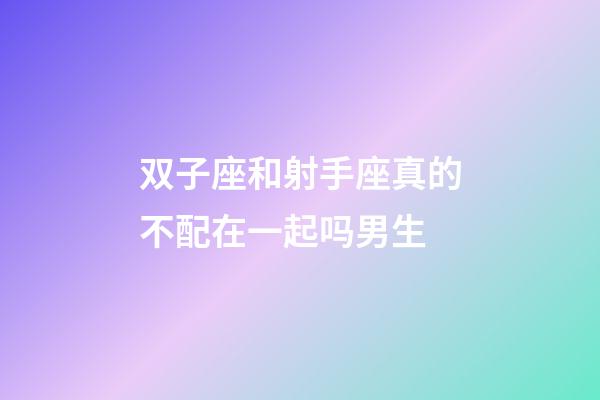 双子座和射手座真的不配在一起吗男生-第1张-星座运势-玄机派