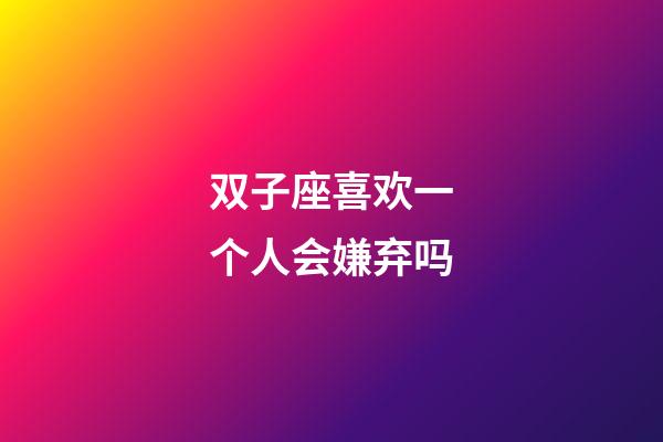 双子座喜欢一个人会嫌弃吗-第1张-星座运势-玄机派
