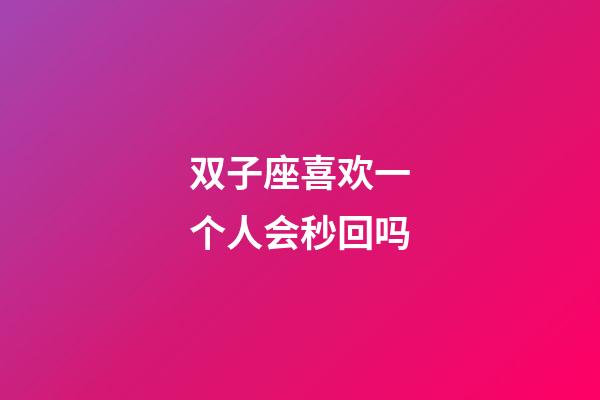 双子座喜欢一个人会秒回吗-第1张-星座运势-玄机派