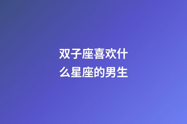 双子座喜欢什么星座的男生-第1张-星座运势-玄机派
