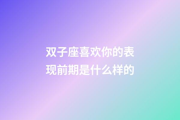 双子座喜欢你的表现前期是什么样的-第1张-星座运势-玄机派