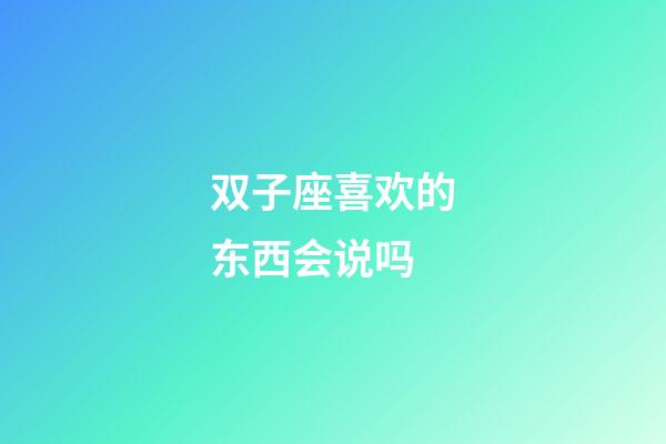 双子座喜欢的东西会说吗-第1张-星座运势-玄机派