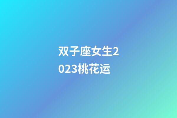 双子座女生2023桃花运-第1张-星座运势-玄机派