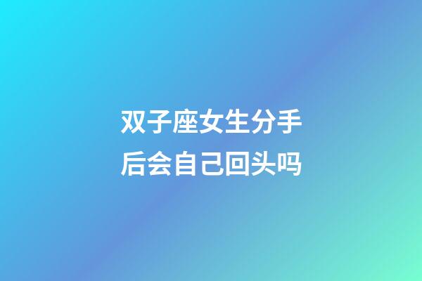 双子座女生分手后会自己回头吗-第1张-星座运势-玄机派