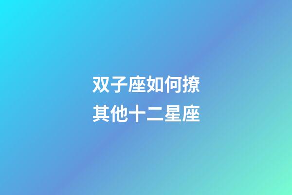 双子座如何撩其他十二星座-第1张-星座运势-玄机派