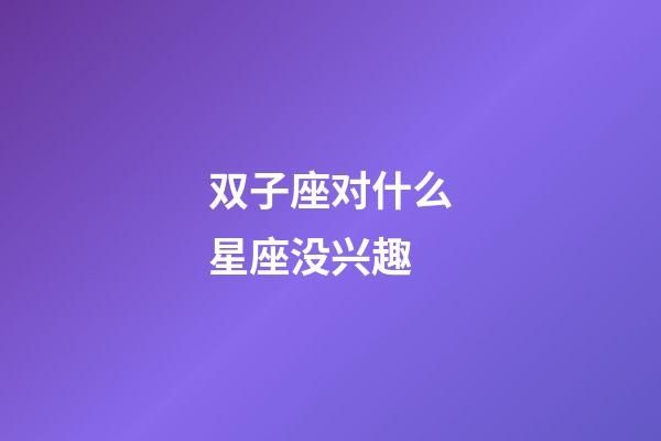 双子座对什么星座没兴趣-第1张-星座运势-玄机派