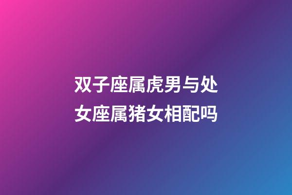 双子座属虎男与处女座属猪女相配吗-第1张-星座运势-玄机派