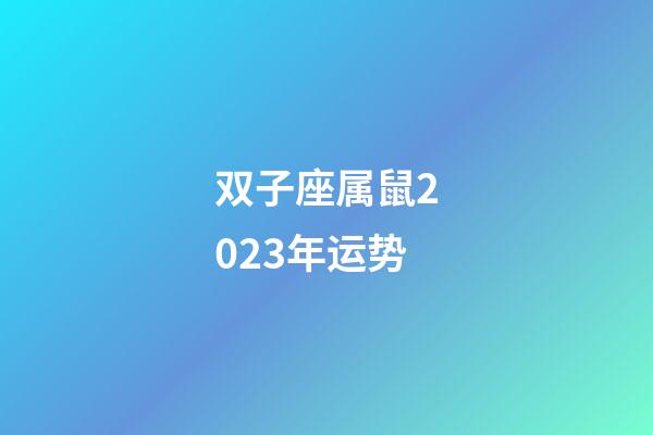 双子座属鼠2023年运势-第1张-星座运势-玄机派