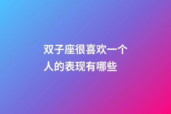 双子座很喜欢一个人的表现有哪些-第1张-星座运势-玄机派