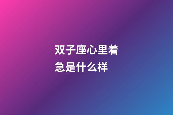 双子座心里着急是什么样-第1张-星座运势-玄机派