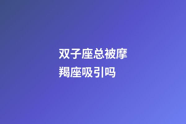 双子座总被摩羯座吸引吗-第1张-星座运势-玄机派
