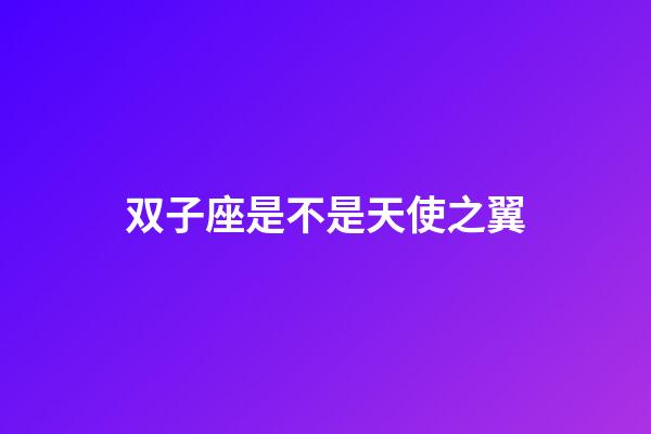 双子座是不是天使之翼-第1张-星座运势-玄机派