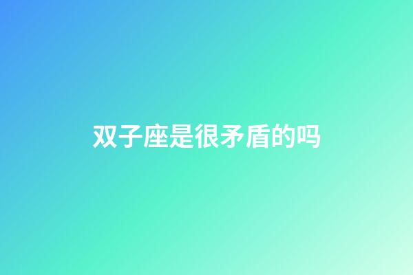 双子座是很矛盾的吗-第1张-星座运势-玄机派