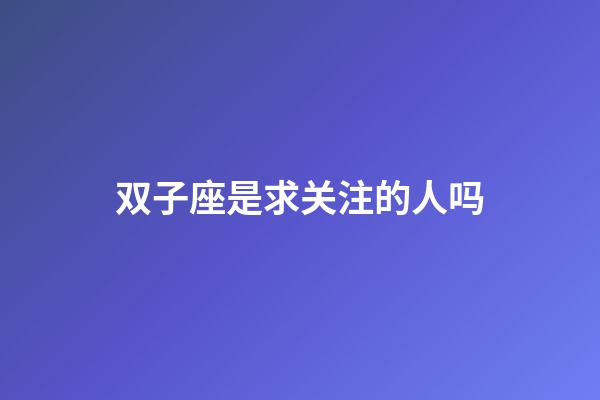 双子座是求关注的人吗-第1张-星座运势-玄机派