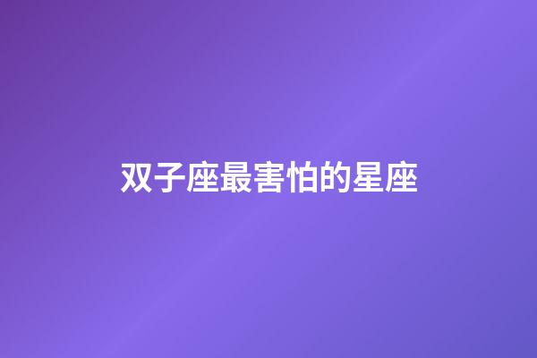 双子座最害怕的星座-第1张-星座运势-玄机派