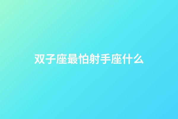 双子座最怕射手座什么-第1张-星座运势-玄机派