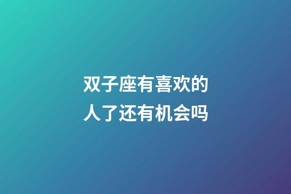 双子座有喜欢的人了还有机会吗-第1张-星座运势-玄机派