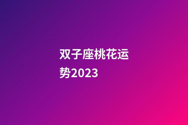 双子座桃花运势2023-第1张-星座运势-玄机派
