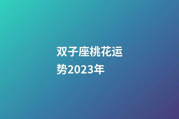 双子座桃花运势2023年-第1张-星座运势-玄机派