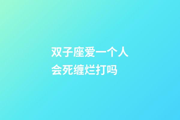 双子座爱一个人会死缠烂打吗-第1张-星座运势-玄机派